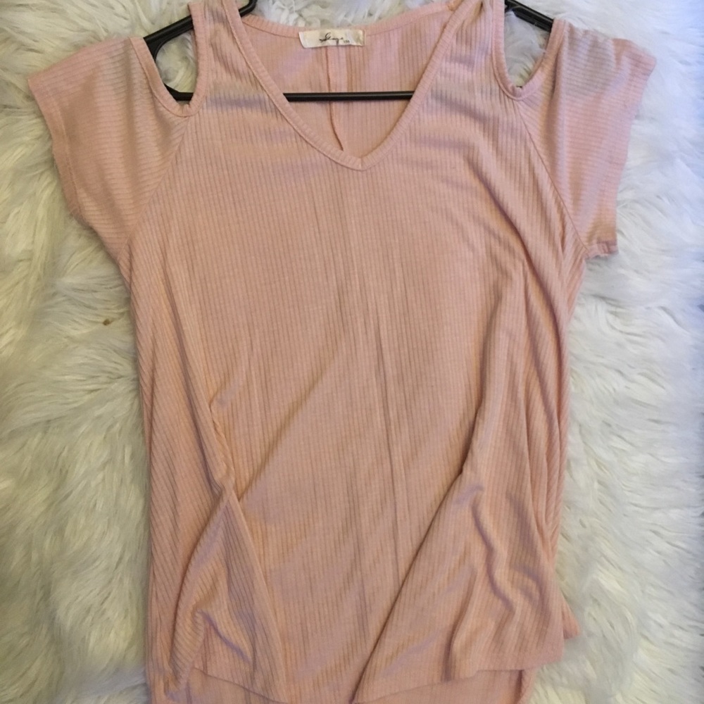 Cold Shoulder Blouse • Pink